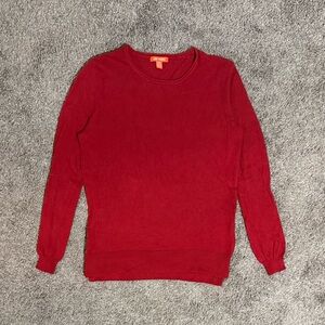 Joe Fresh Men's Red Sweater Size L Cotton Blend Long Sleeve Crewneck